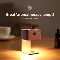 Lampe aromatique sans fil avec chargeur intégré pour cuisine ; Design moderne et minimaliste en bois, portable et magnétique