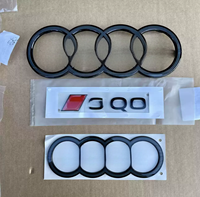 Emblema de 4 anillos ABS para capó delantero y maletero trasero de coche para Audi A3 A4 A5 A6 A7 A1 A2 Q2 Q3 Q4 Q5 Q7 Q8 TT S3 S4 S5 S6 S7