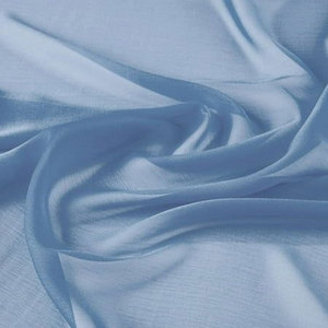 Rollo de Tela Chifón Catiónica Azul Claro de Primera Calidad al por Mayor para Vestidos y Prendas de Lujo para Mujer, Uso Personalizado, 100% Alta Calidad - Product Image 5
