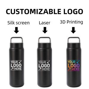 Custom Camping 600ml Insulated Vacuum <b>Flask</b> 20oz Tumbler Double Wall Stainless Steel Sports Water Bottle With Lid - Product Image 5