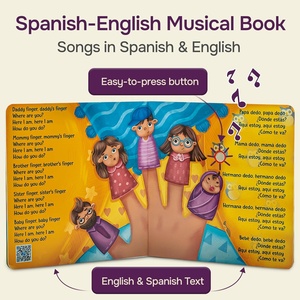 Livre sonore de comptes-rendus espagnols pour enfants, jouets éducatifs, 6 chansons traditionnelles, jouet d'apprentissage interactif pour enfants - Product Image 3