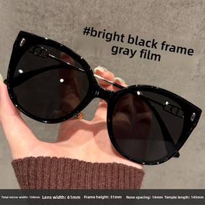 TY54 2026 Lunettes de soleil œil-de-chat style coréen unisexe, protection UV400, design amincissant, pour sports de plein air - Product Image 2