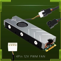 NVME NGFF M.2 2280 Radiateur SSD Radiateur Tampon Thermique En Silicone avec 4Pin 12V Ventilateur PXPA