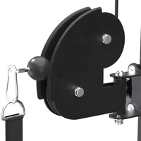 Machine multifonctionnelle de musculation avec barre de traction, rack à squats et système de câbles croisés, idéale pour la maison, le garage ou la salle de sport, équipement de fitness gain de place