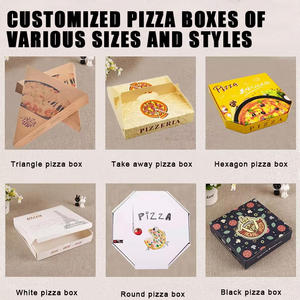 Boîte à pizza blanche de haute qualité pour l'artisanat de pizzas faites <span class=keywords><strong>maison</strong></span> Logo personnalisé Spécifications de feuille de carton ondulé et de carton Boîtes à pizza personnalisées - Product Image 3