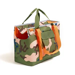 Özel lüks Camo desen Pet Tote çanta seyahat Sling Tote evcil hayvan çantası çanta köpek taşıma çantası