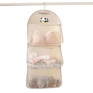 Perfect Wozun Mesh Hanging <b>Storage</b> Bag Oval Shape Hook Type Bedroom Clothing Organizer Socks Underwear <b>Storage</b> - Product Image 5