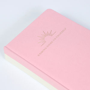 Carnet en tissu personnalisé A5 rose, journaux en tissu à couverture rigide, carnets en <span class=keywords><strong>lin</strong></span> personnalisés à motifs floraux, articles de papeterie fantaisie pour fabricants - Product Image 3