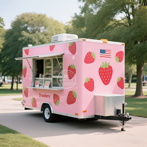 عربة طعام مجهزة بالكامل جديدة وشعبية لعام 2026 للبيع في الولايات المتحدة وأوروبا، مقطورة طعام مخصصة مع حوض ماء وآلة بيع القهوة - Product Image 2