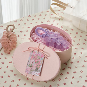 Boîte ovale élégante à texture tissée, idéale pour offrir du savon, des bougies, des bijoux ou des produits gastronomiques - Product Image 3