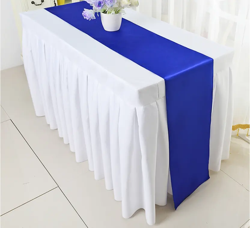 Royal Blue Color Modern And Simple Wedding Hotel Special Festival Sequin Table Runner