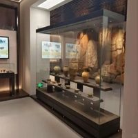 Lemari Pajangan Museum Sederhana GZowin dengan Lampu LED, Berkualitas Tinggi, Tahan Lama, Dimensi Dapat Disesuaikan