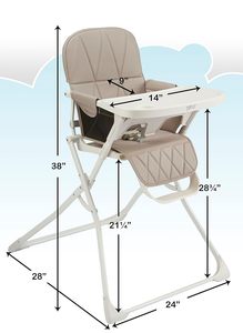Chaise haute pliable portable pour bébé, chaise haute en plastique pour enfants avec fonctions de sécurité pour la cuisine, chaises pour fêtes d'enfants - Product Image 5