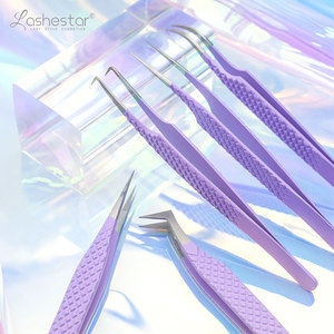 <span class=keywords><strong>Pince</strong></span> à Épiler Volume en Fibre Noire de Gros pour Extension de Faux Cils Individuels Logo Personnalisé Angle 90 Degrés Poignée Fibre - Product Image 5