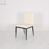 Chaise de salle à manger en cuir rembourrée, style minimaliste, mobilier de salle à manger moderne nordique de luxe, pour table à manger