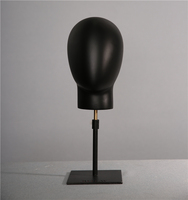 Tête de Mannequin Femme Noire Européenne Originale pour Magasin de Mode, 24CM, Matériau FRP