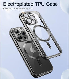 Cover Magnetica per Telefono in Morbido TPU Trasparente con Placcatura CD per <span class=keywords><strong>iPhone</strong></span> 17 Air 17 Promax 16 15 <span class=keywords><strong>Pro</strong></span> <span class=keywords><strong>Max</strong></span> 14 13 <span class=keywords><strong>12</strong></span> con Protezione per Obiettivo Fotocamera - Product Image 5