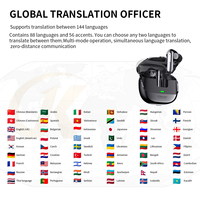 Écouteurs intelligents WiFi bidirectionnels avec prise en charge de 114 langues, traducteur vocal en temps réel en ligne et hors ligne, traducteur linguistique