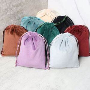 Custom Black Gift <b>Drawstring</b> Velvet Pouch <b>Bag</b> Velvet Household Products Using Velvet Pouch <b>Bags</b> With Logo - Product Image 4