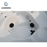 Spa extérieur moderne Sunrans pour 5 personnes avec système de contrôle Balboa, coque en acrylique, design autoportant, 25 jets