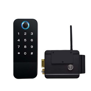 Hot <span class=keywords><strong>New</strong></span> <span class=keywords><strong>wifi</strong></span> thông minh Ổ Khóa điện tử Keyless vân tay & mật khẩu khóa cửa gỗ & thép cổng với thẻ nhớ lưu trữ dữ liệu - Product Image 2