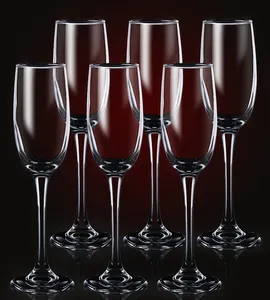 ขายส่งขลุ่ยแก้วใสยุโรป<span class=keywords><strong>ราคา</strong></span><span class=keywords><strong>ถูก</strong></span>สําหรับแชมเปญและไวน์แดงโรงแรมเชิงพาณิชย์บาร์ Goblet กระพริบแสงรูปลักษณ์แก้วหวาน - Product Image 1