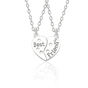 Trendy <strong>Best</strong> <strong>Friends</strong> Pendant <strong>Necklace</strong> Rainbow Broken Heart <strong>Necklace</strong> <strong>for</strong> Women Chain Bff Friendship Jewelry - Product Image 1
