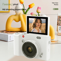 Appareil photo numérique Y02 4K 68MP avec écran rabattable de 2,4 pouces, mini caméra avec zoom 16x pour la photographie, le vlogging pour enfants, avec lumière de remplissage LED