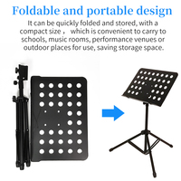Pupitre de musique portable et pliable pour usage domestique, pour piano, guitare, batterie, guzheng, violon, partitions, accessoires d'instruments de musique