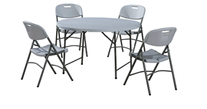 Venta caliente al aire libre Mesa Redonda de 6 pies, mesa redonda de material HDPE, escritorio completo - Product Image 2