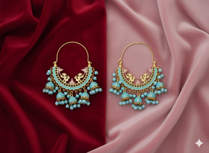 Pendientes Jhumka de Diseño Antiguo con Alto Pulido Dorado, Joyería Tradicional Étnica de Diseño para Mujer - Product Image 5