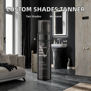 Loción Autobronceadora Orgánica de Color Marrón Oscuro, Protector Solar, Crema Bronceadora, Mousse Autobronceador para Piel Negra Natural - Product Image 2