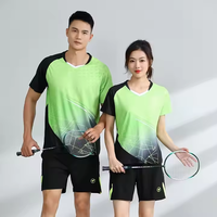 Uniformes de bádminton sublimación tenis secado rápido transpirable poliéster completo en stock