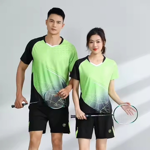 Chemises d'uniformes de badminton de sublimation de tennis respirantes à séchage rapide en polyester en stock - Product Image 1