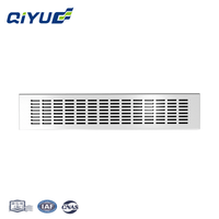 Qiyue haute qualité évent en alliage d'aluminium 400*80mm panneau argenté sablé pour conduit plat pour système de conduit d'air