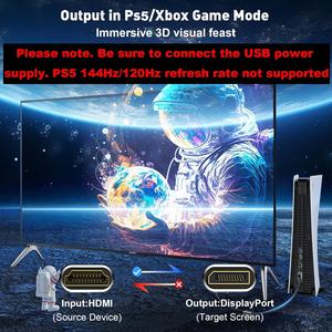 Adaptateur <span class=keywords><strong>HDMI</strong></span> vers <span class=keywords><strong>DisplayPort</strong></span> SYONG actif 4K 60Hz, convertisseur mâle vers femelle avec circuit intégré pour PS4, PS5, Raspberry Pi, Xbox One, PC, ordinateur portable - Product Image 3