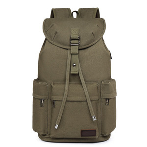 Custom Printed Vintage <b>Large</b> Capacity Canvas Usb <b>Backpack</b> Laptop <b>School</b> Bag <b>Backpack</b> - Product Image 4
