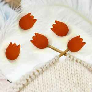 Rolhas De Ponto De Silicone Em Forma De Tulipa Tricô Protetores De Ponto De Agulhas De Tricô De Silicone Bonito Cap Ponta De Agulha De Malha - Product Image 6