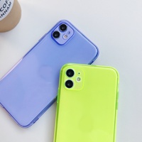 Coques de téléphone en TPU souple à fluorescence néon pour iPhone 17 Pro Max, 16E, 15 Plus, 14, 13 mini, 12 Pro Max – Housse de protection arrière pour iPhone 17
