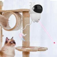 3 en 1 Jouet laser interactif motorisé pour chats d'intérieur, chaton, chaton, chat, rechargeable par USB