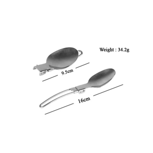 <span class=keywords><strong>Set</strong></span> di posate pieghevoli in acciaio inossidabile per campeggio, <span class=keywords><strong>set</strong></span> portatile di coltello, forchetta e cucchiaio per campeggio, picnic e viaggi all'aperto - Product Image 4
