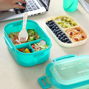 Juego <span class=keywords><strong>de</strong></span> 2 piezas <span class=keywords><strong>de</strong></span> color brillante MU, fiambrera para niños y estudiantes, <span class=keywords><strong>caja</strong></span> Bento para microondas con botella <span class=keywords><strong>de</strong></span> agua - Product Image 2