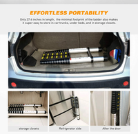 Échelle télescopique pliable en alliage d'aluminium antirouille 2M-8M 150KG, échelle portable pour appartement et atelier