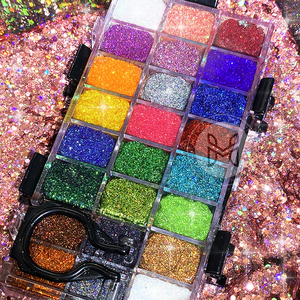 Holográfica Cosmética Festival Chunky Glitter Lentejuelas Gel Sombra de ojos Crema Color personalizado, Embalaje personalizado Resaltador Paleta Húmeda - Product Image 4