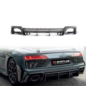 Conception d'usine 2023 Facelift nouvelle lèvre de diffuseur arrière en carbone sec <span class=keywords><strong>R8</strong></span> pour <span class=keywords><strong>Audi</strong></span> <span class=keywords><strong>R8</strong></span> V10 GT Performance coupé 2 portes - Product Image 1