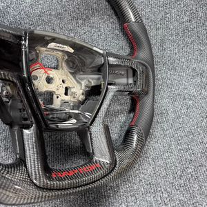Volant de voiture de <span class=keywords><strong>sport</strong></span> F150 Raptor Racing en fibre de carbone véritable avec bande centrale pour camion <span class=keywords><strong>Ford</strong></span> <span class=keywords><strong>F</strong></span> <span class=keywords><strong>150</strong></span> - Product Image 4