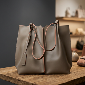 B.S INTERNATIONAL Sacs de week-end de luxe européens pour femmes, impression de logo personnalisé, cuir véritable, doublure en polyester, grande capacité - Product Image 5