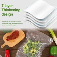 Sacs sous vide texturés en plastique transparent de qualité alimentaire PA/PE sur rouleaux, pochettes d'emballage gaufrées pour l'emballage alimentaire
