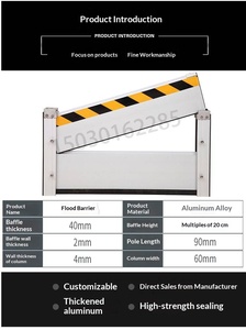 Barriera <span class=keywords><strong>Antiallagamento</strong></span> in Alluminio a Buon Prezzo, Fornitore Professionale, Barriera <span class=keywords><strong>Antiallagamento</strong></span> per Porte, Protezione Domestica - Product Image 6