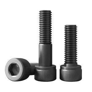 Cup Head Hex Socket Cap Screws 12.9 Grade Semi Threaded Black Oxidized Industrial Construction Use - Product Image 3